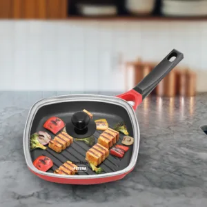 Hawkins Pressure Die-Cast Grill Pan 30 cm | Nonstick Aluminium Grill Pan with Ridges | Gas Compatible