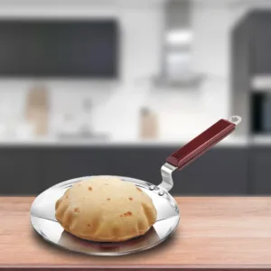 Hawkins Triply Stainless Steel Paratha Tava | Shielded Non-Stick | Even Heating | Durable Kitchen Cookware