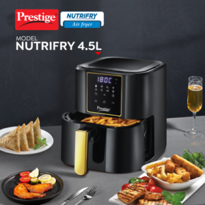 Prestige Nutrifry Digital Air Fryer 4.5L – Oil-Free Cooking, Digital Touch, Preset Functions